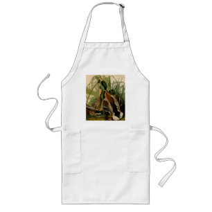 Mallard Duck Audubon Bird Painting Long Apron