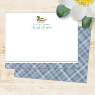 Mallard Duck Baby Boy from Nursery of Stationery Card
