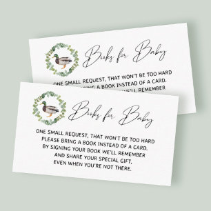 Mallard Duck Baby Shower Books for Baby Cards