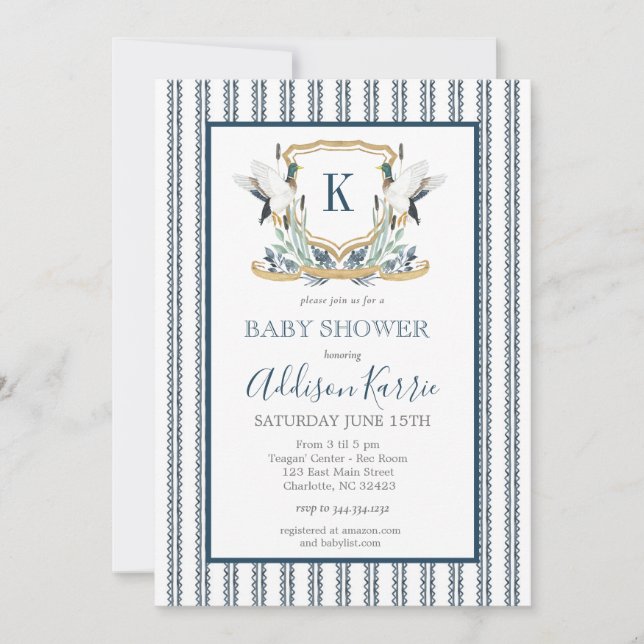 Mallard Duck Baby shower invitation (Front)