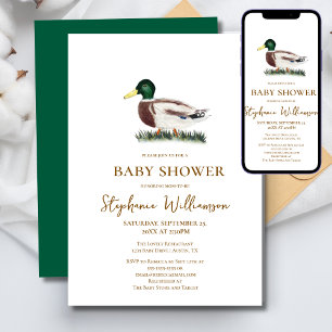 Mallard Duck Baby Shower  Invitation