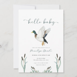 Mallard Duck Baby Shower Invitation 
