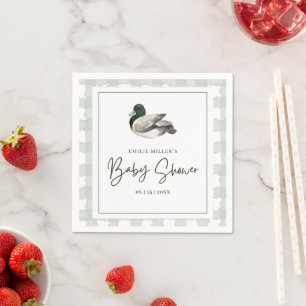 Mallard Duck Baby Shower Party Gender Neutral Baby Napkin