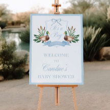 Mallard Duck Baby Shower Welcome Sign Template