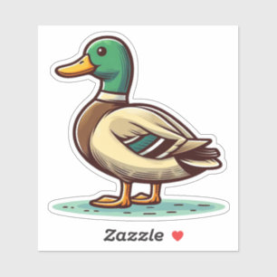 Mallard Duck bird Custom-Cut Vinyl Sticker