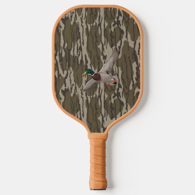 Mallard Duck Bottom lands Camo Hunting Season Pickleball Paddle (Front)