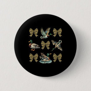 Mallard Duck Camouflage Camo Bow Duck Hunting Girl 6 Cm Round Badge