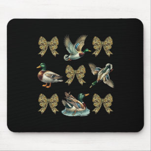 Mallard Duck Camouflage Camo Bow Duck Hunting Girl Mouse Mat