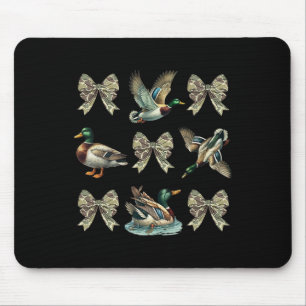 Mallard Duck Camouflage Camo Bow Duck Hunting Girl Mouse Mat