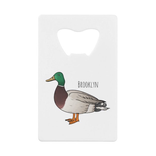 Mallard duck cartoon illustration (Front)