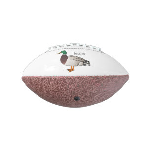 Mallard duck cartoon illustration  american football