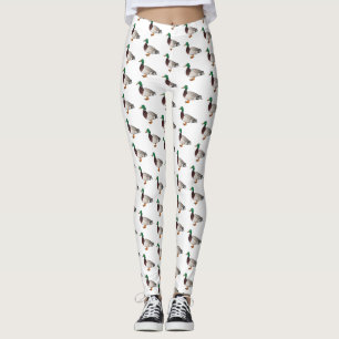 Mallard duck cartoon illustration  leggings