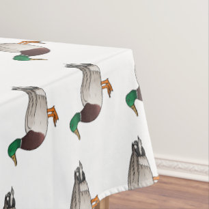 Mallard duck cartoon illustration tablecloth