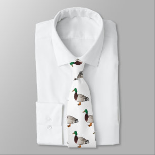 Mallard duck cartoon illustration tie