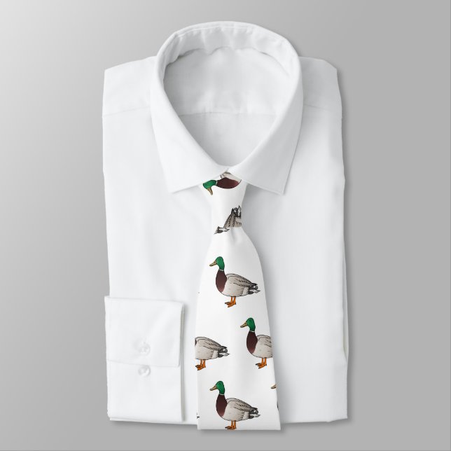 Mallard duck cartoon illustration  tie (Tied)
