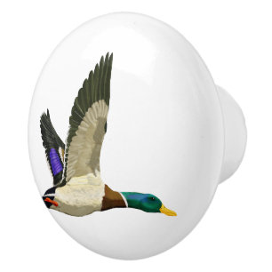 Mallard Duck Ceramic Knob