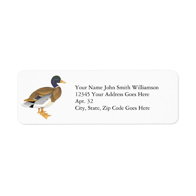 Mallard Duck Custom Personalised Larger Image (Front)