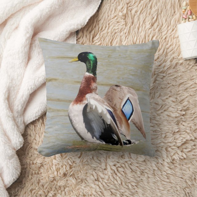 Mallard Duck Diamond Cushion (Blanket)