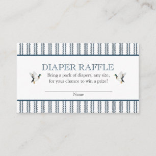 Mallard Duck Diaper Raffle baby shower Insert