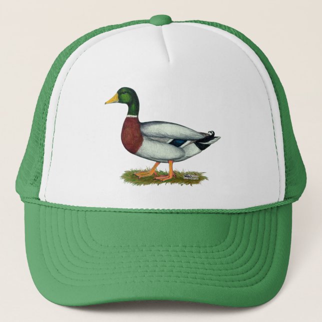 Mallard Duck Drake Trucker Hat (Front)