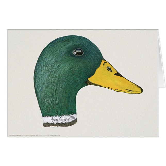 Mallard Duck (Drake), Watercolor (Front Horizontal)