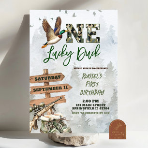 Mallard Duck First Birthday Invitation