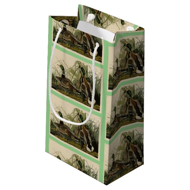 Mallard Duck from Audubon's Birds of America Small Gift Bag (Back Angled)