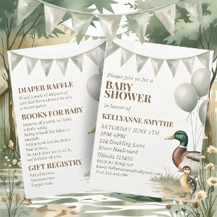 Mallard Duck Gender Neutral Baby Shower Invitation