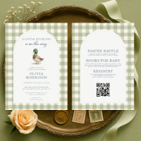 Mallard Duck Gingham All in One Baby Shower