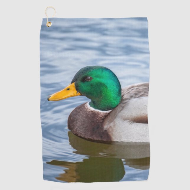 Mallard Duck Golf Towel (Front)