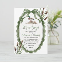 Mallard Duck Green Boy Baby Shower 