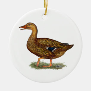 Mallard Duck Hen Ceramic Tree Decoration