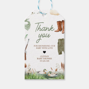 Mallard Duck Hunting Baby Shower Favour Tags