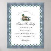 Mallard Duck Hunting Gingham Boy Advice for Baby