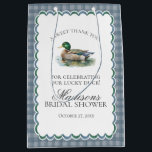 Mallard Duck Hunting Gingham Bridal Shower Favours Medium Gift Bag<br><div class="desc">Embark on an adventurous journey with our mallard theme party decor! Designed to inspire exploration and creativity, to create an unforgettable experience for your little boy. The Classic Mallard and Navy Gingham adds a touch of timeless charm to your next celebration. Get ready to create memories that will be cherished...</div>