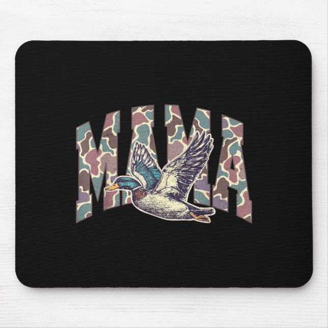Mallard Duck Hunting Mama Retro Camouflage Daddy M Mouse Mat (Front)