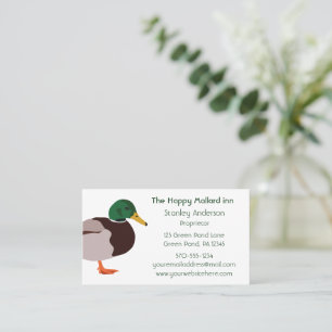 Mallard Duck Illustration Custom Business Card