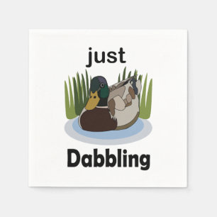 Mallard Duck Just Dabbling Pool Party Napkin