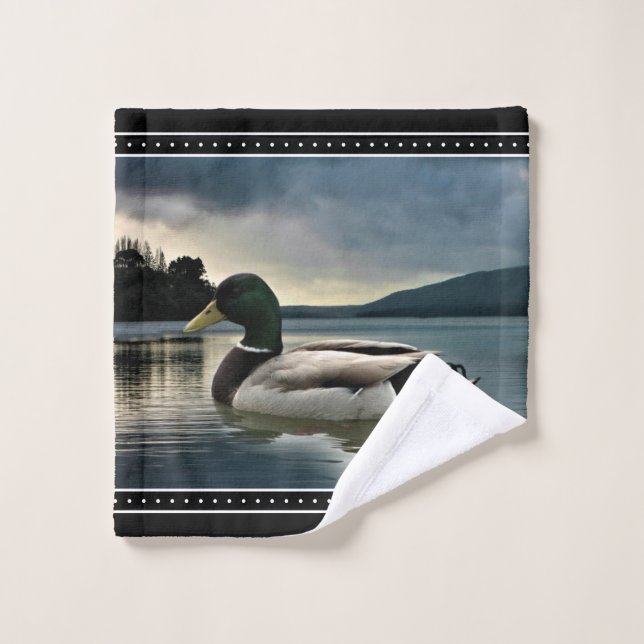Mallard Duck Lake Bath Towel Set (Wash Cloth)