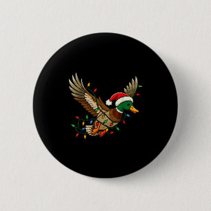 Mallard Duck Light Christmas Hunting Pajama Toddle 6 Cm Round Badge