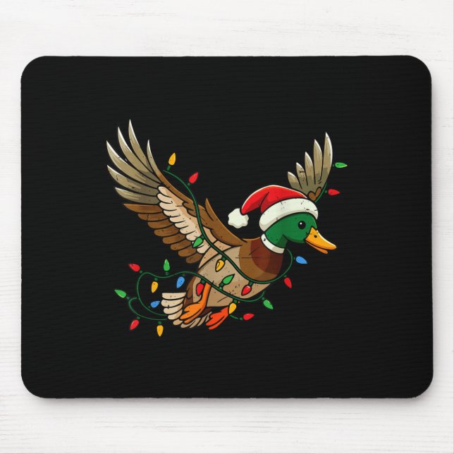 Mallard Duck Light Christmas Hunting Pajama Toddle Mouse Mat (Front)