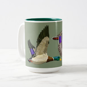 Mallard Duck Lovers  Two-Tone Coffee Mug