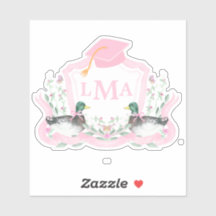 Mallard Duck Monogram Graduation Crest