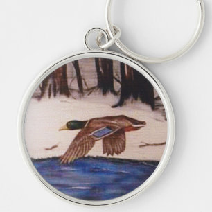 Mallard Duck on a Mission Key Ring