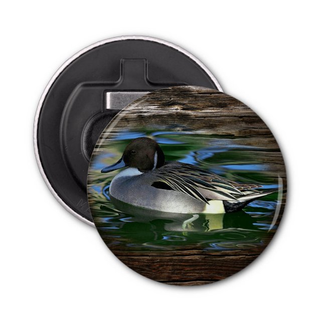 Mallard Duck On Lake Bottle Opener (Front)
