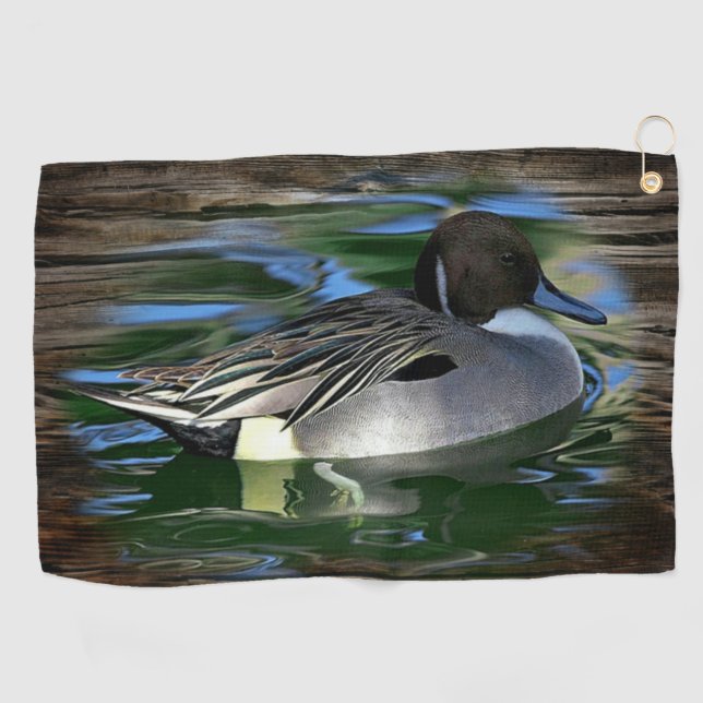 Mallard Duck On Lake Golf Towel (Horizontal)