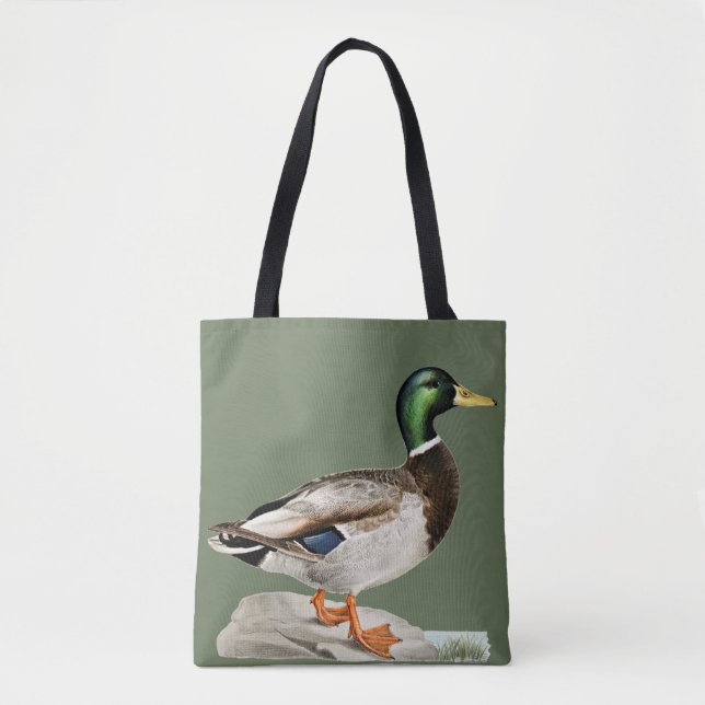 Mallard Duck Painting for Hunters and Outdoorsmen Tote Bag (Front)