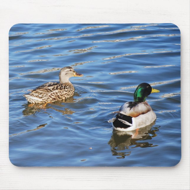 Mallard Duck Pairs Symbolise Love and Commitment Mouse Mat (Front)