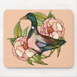 Mallard Duck Peony Nature Lovers Mouse Mat