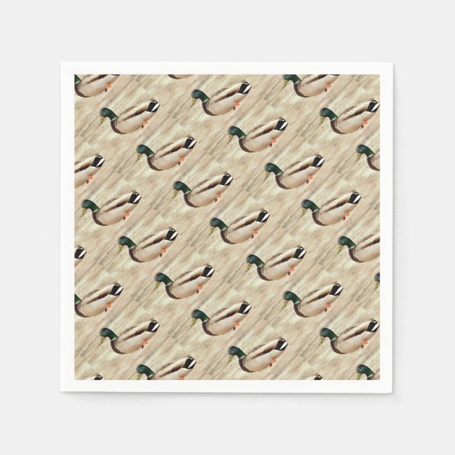 Mallard Duck Photo Napkin (Front)